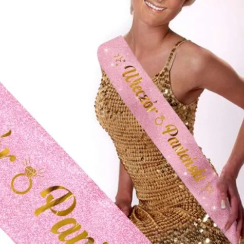 szarfa wieczor panienski rozowa dekoracjepolska