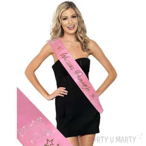 szarfa wieczor panienski stars rozowa viper