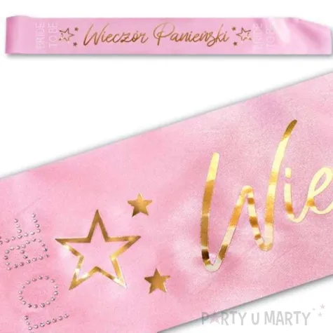 szarfa wieczor panienski stars rozowa viper