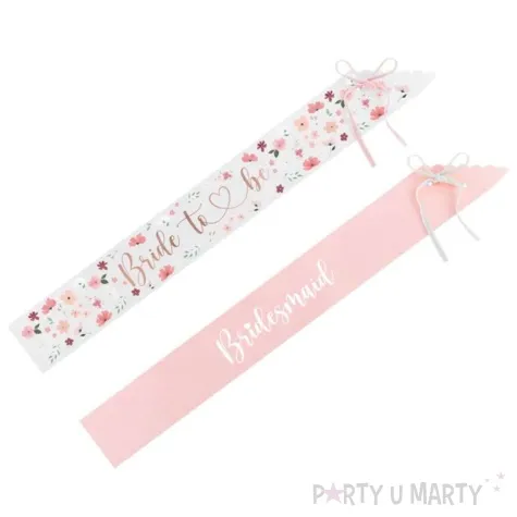 szarfy bride to be rozowy partydeco 6 szt