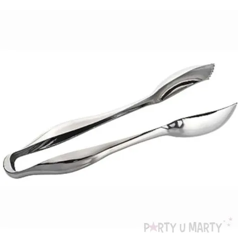 szczypce plastikowe deserowe srebrne godan 27 cm 2 szt