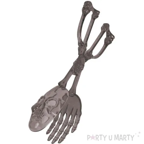 szczypce plastikowe salatkowe czarne guirca 28 cm