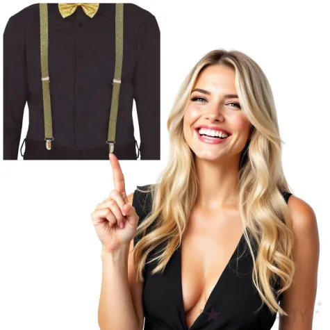 szelki brokatowe zlote guirca