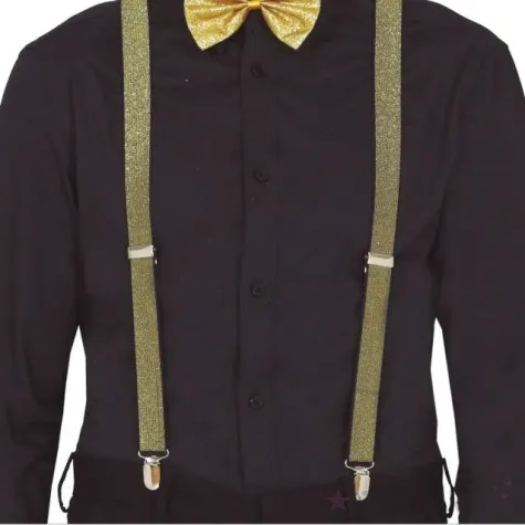 szelki brokatowe zlote guirca