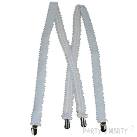 szelki cekinowe biale funny fashion