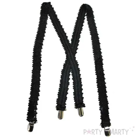 szelki cekinowe czarne funny fashion