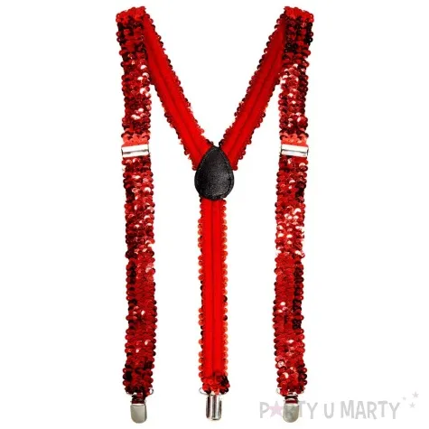 szelki cekinowe czerwony widmann