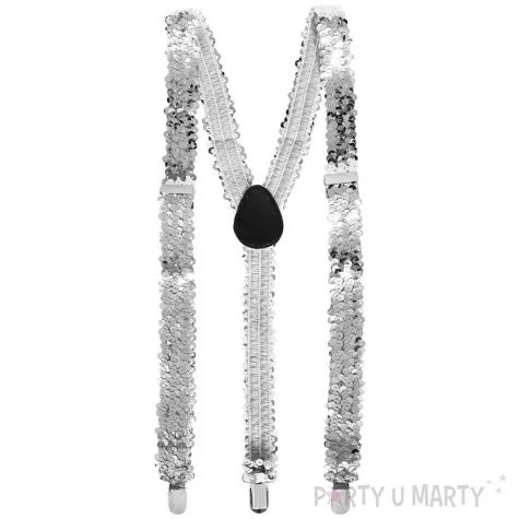 szelki cekinowe srebrny widmann