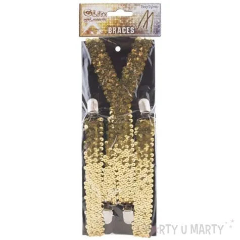 szelki cekinowe zlote funny fashion