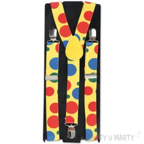 szelki klaun kolorowe fries