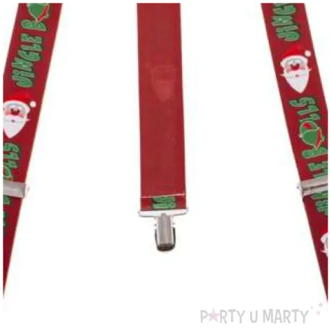 szelki swiateczne jingle bells czerwone funny fashion