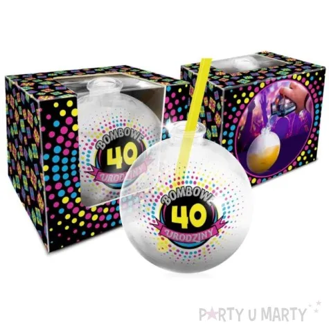 szklanka bombka 40 urodziny bgtech 400 ml