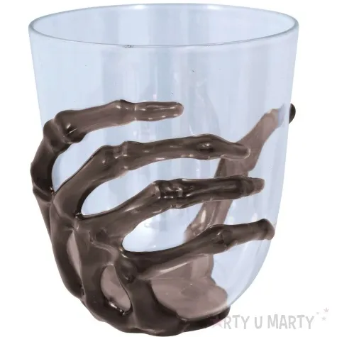 szklanka dlon szkieleta halloween czarny guirca 19 5 cm