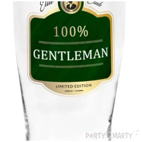 szklanka do piwa 100 gentleman przezroczysta z nadrukiem bgtech 500 ml