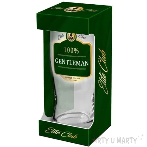 szklanka do piwa 100 gentleman przezroczysta z nadrukiem bgtech 500 ml