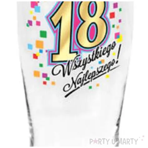 szklanka do piwa 18 urodziny z nadrukiem bgtech 500 ml