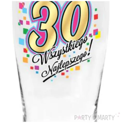 szklanka do piwa 30 urodziny z nadrukiem bgtech 500 ml