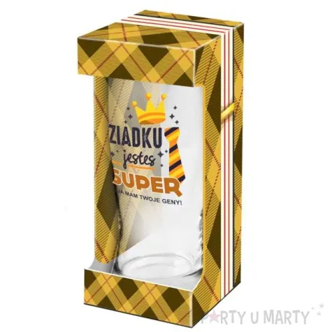 szklanka do piwa dziadku jestes super z nadrukiem bgtech 500 ml
