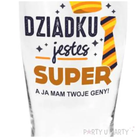 szklanka do piwa dziadku jestes super z nadrukiem bgtech 500 ml