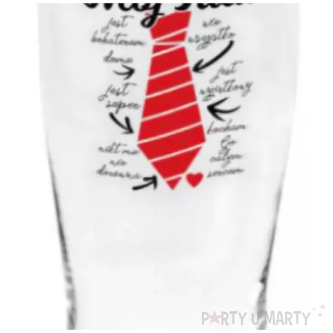 szklanka do piwa moj tata krawat sentencje bgtech 500 ml