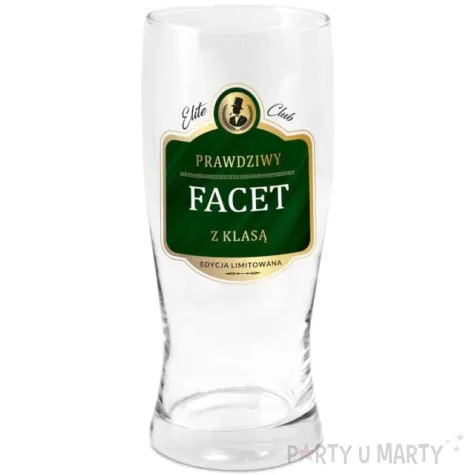 szklanka do piwa prawdziwy facet przezroczysta z nadrukiem bgtech 500 ml