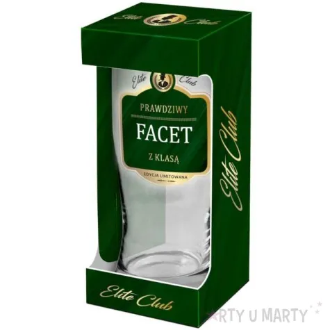 szklanka do piwa prawdziwy facet przezroczysta z nadrukiem bgtech 500 ml