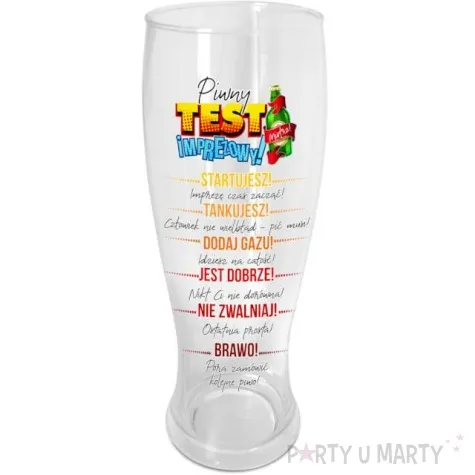 szklanka do piwa test piwny z nadrukiem bgtech 1500 ml