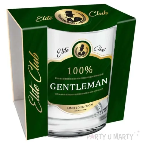 szklanka do whiskey 100 gentleman przezroczysta z napisem bgtech 270 ml