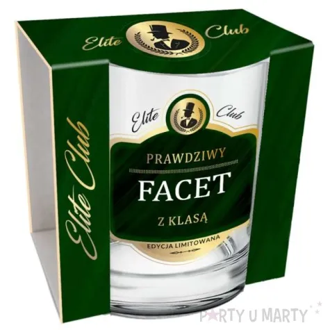 szklanka do whiskey prawdziwy facet przezroczysta z napisem bgtech 270 ml