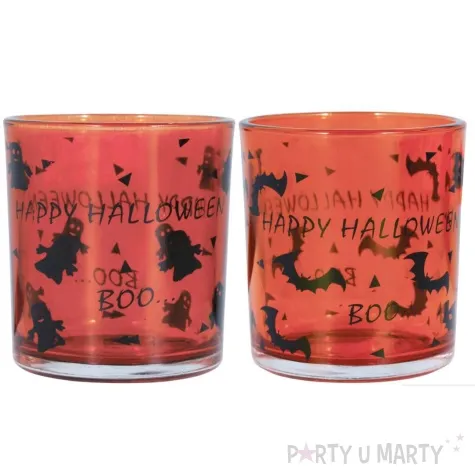 szklanki happy halloween duchy i nietoperze pomaranczowy guirca 2 szt