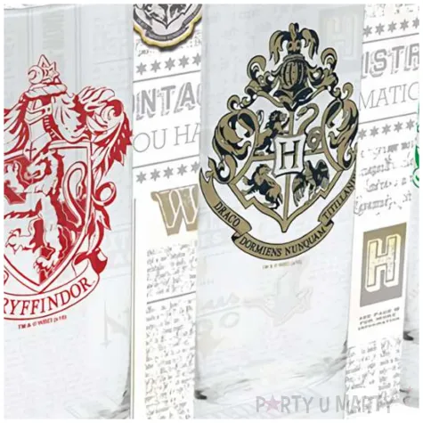 szklanki harry potter gryffindor slytherin hufflepuff abysse 3 szt