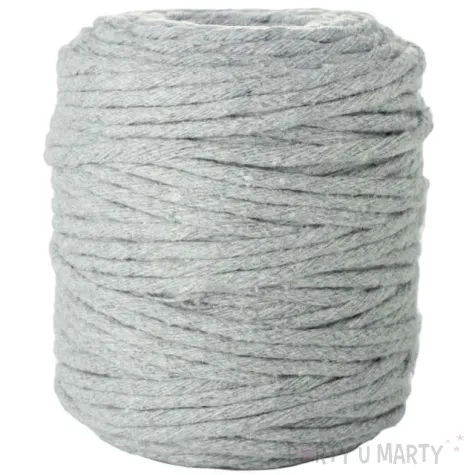 sznurek bawelniany 5 mm szary aliga 100 m