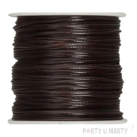 sznurek bawelniany woskowany brazowy brewis 25 m