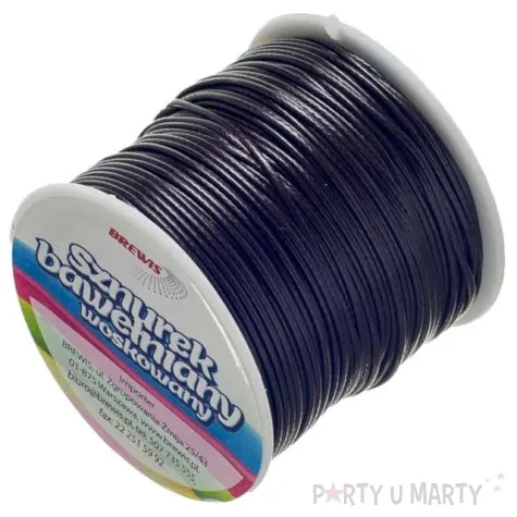 sznurek bawelniany woskowany brazowy brewis 25 m