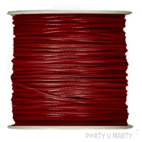 sznurek bawelniany woskowany czerwony brewis 25 m