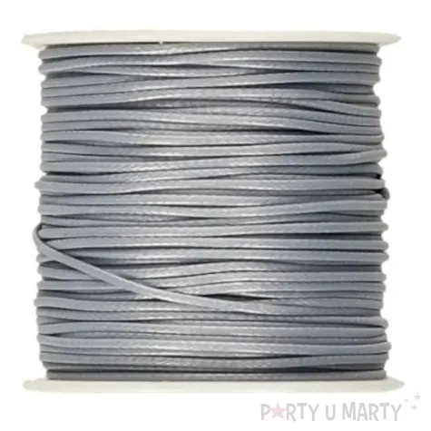 sznurek bawelniany woskowany srebrny brewis 25 m