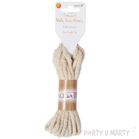 sznurek classic bialy aliga 5 m