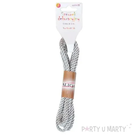 sznurek classic srebrny aliga 2 m