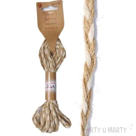 sznurek jutowy przeplatany aliga 10m