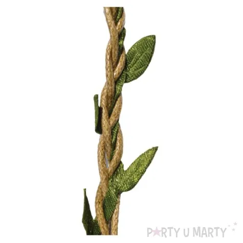 sznurek jutowy z listkami blady aliga 3 m