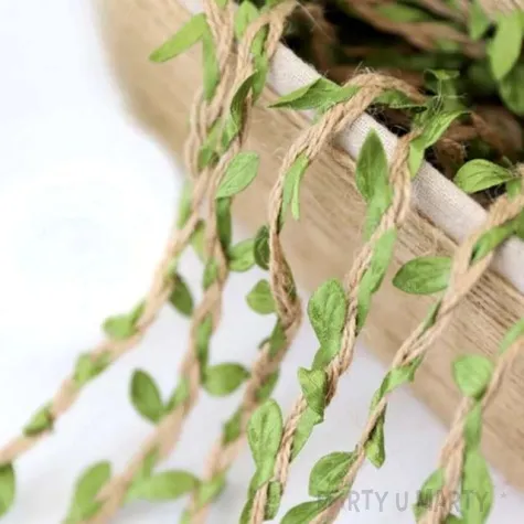 sznurek jutowy z listkami jix 300 cm