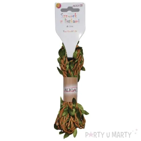 sznurek jutowy z listkami pnacze aliga 3 m
