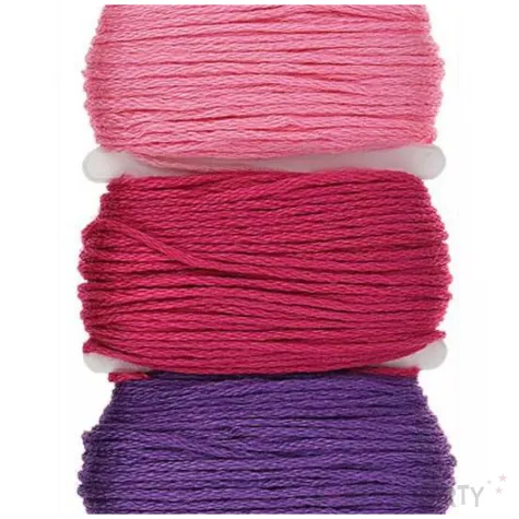 sznurek mulina 5 odcieni fioletowy titanum 10 m 5 szt