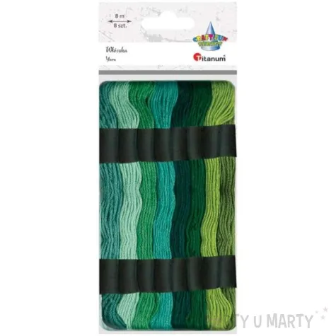 sznurek mulina classic zielony titanum 8 szt 8m