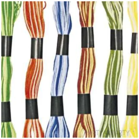 sznurek mulina dwukolorowa mix titanum 8 m 10 szt