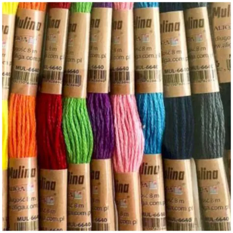 sznurek mulina kolory klasyczne mix aliga 8 m 10 szt