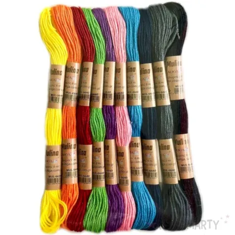 sznurek mulina kolory klasyczne mix aliga 8 m 10 szt