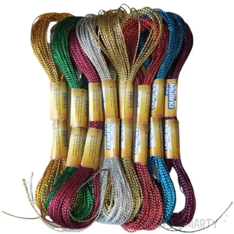 sznurek mulina metalizowana mix brewis 8 m 8 szt
