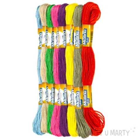 sznurek mulina pastelowa mix brewis 8 m 8 szt