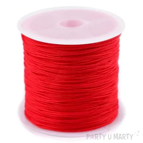 sznurek poliestrowy czerwony stoklasa 25 m